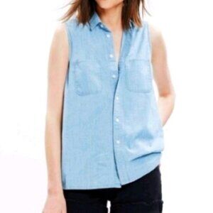 Madewell Chambray Denim Sleeveless Top